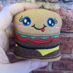 Kawaii Burger Mint Stuffed Hedgehog Toy Cage Buddy Chibi Friend - Image 2